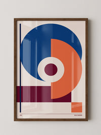 Geometrische Formen Blau Orange