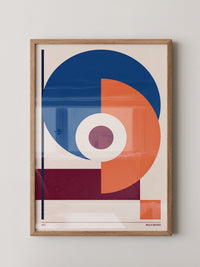 Geometrische Formen Blau Orange