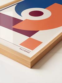 Geometrische Formen Blau Orange