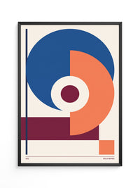 Geometrische Formen Blau Orange