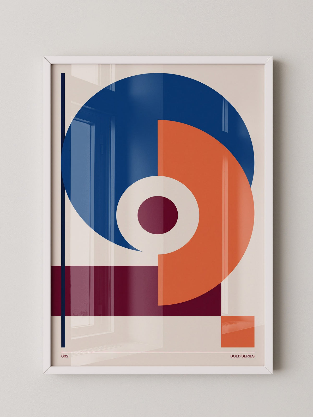 Geometrische Formen Blau Orange