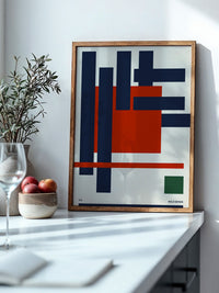 Geometrische Formen Rot Blau