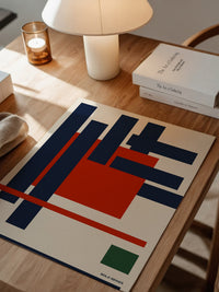 Geometrische Formen Rot Blau