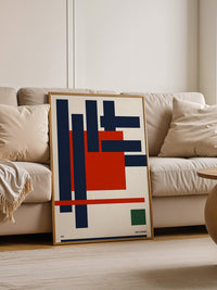 Geometrische Formen Rot Blau