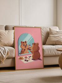 Quokka Selfie Spiegel Pink