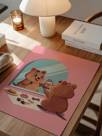 Quokka Selfie Spiegel Pink