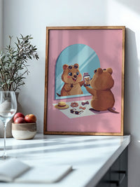 Quokka Selfie Spiegel Pink