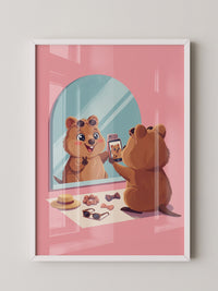 Quokka Selfie Spiegel Pink