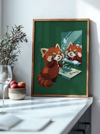 Roter Panda Zahnpastaspaß