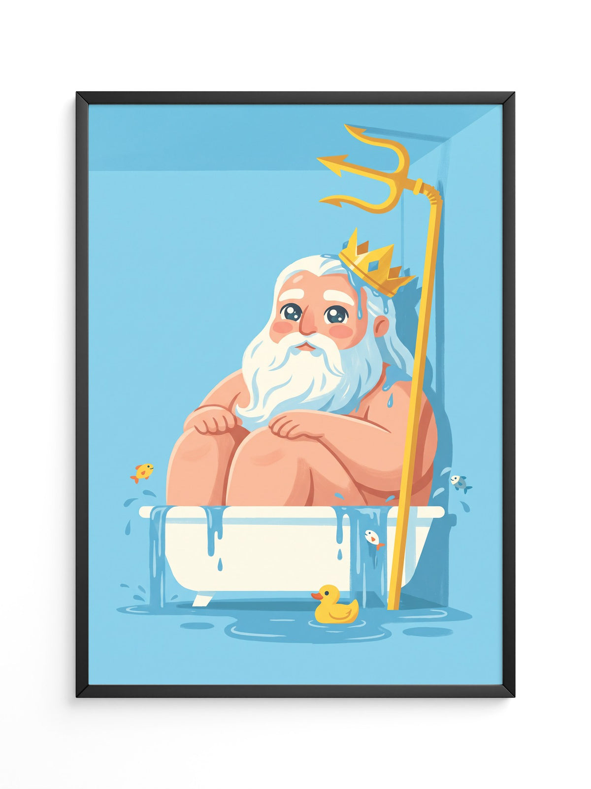 Badewannen-Poseidon Cartoon
