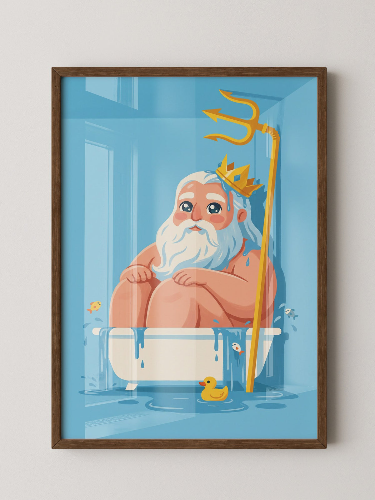 Badewannen-Poseidon Cartoon