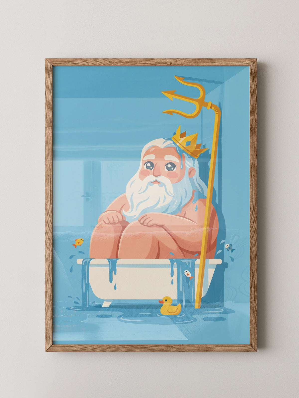 Badewannen-Poseidon Cartoon