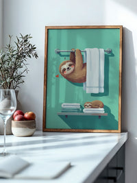 Schlafendes Faultier Pastell Grün