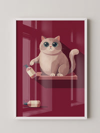 Katze Flasche Minimalistisch