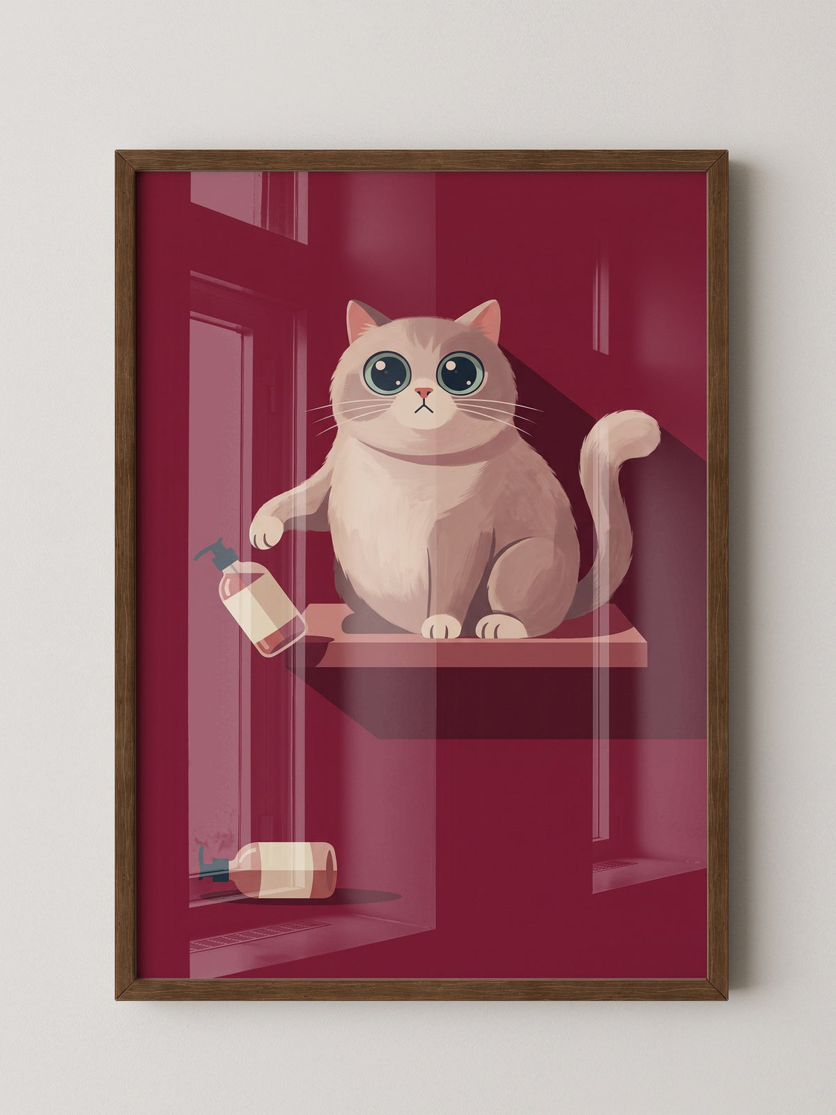 Katze Flasche Minimalistisch