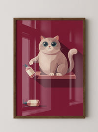 Katze Flasche Minimalistisch