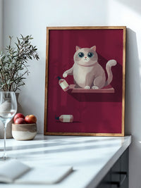 Katze Flasche Minimalistisch