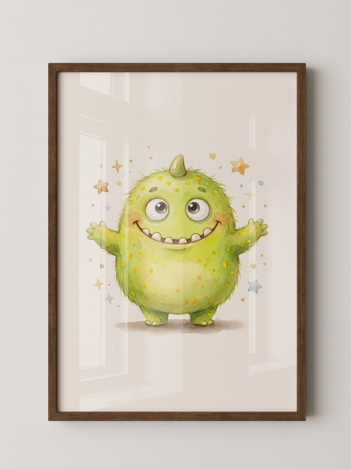 Fröhliches Grünes Monster