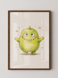 Fröhliches Grünes Monster