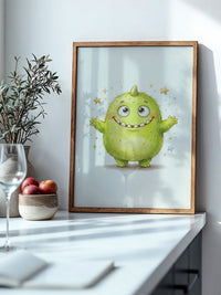 Fröhliches Grünes Monster