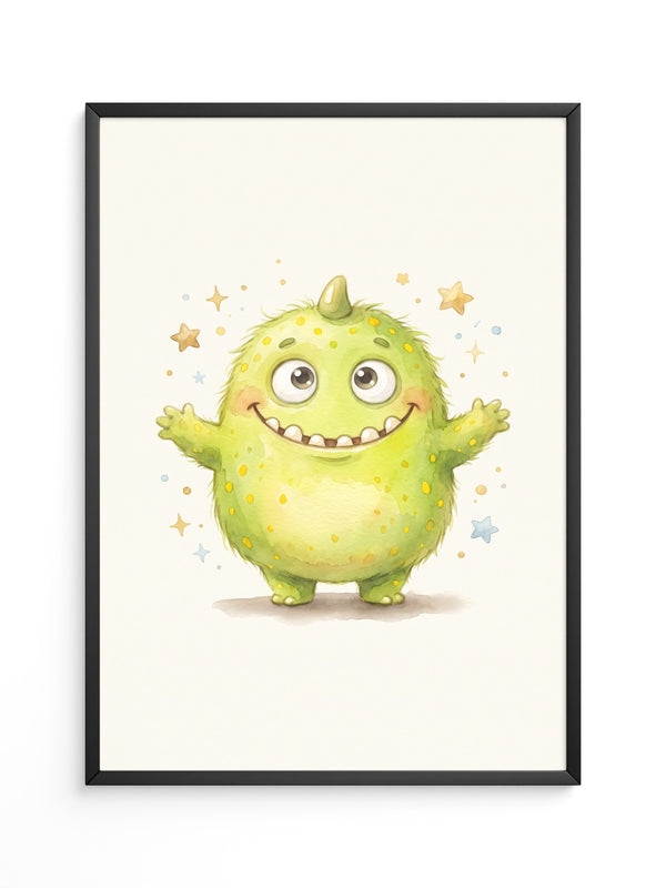 Fröhliches Grünes Monster