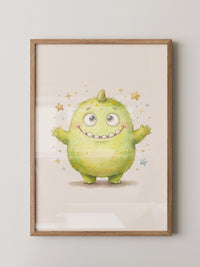 Fröhliches Grünes Monster
