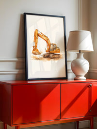 Bagger Illustration Aquarell