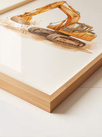 Bagger Illustration Aquarell