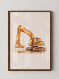 Bagger Illustration Aquarell