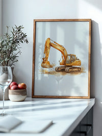 Bagger Illustration Aquarell
