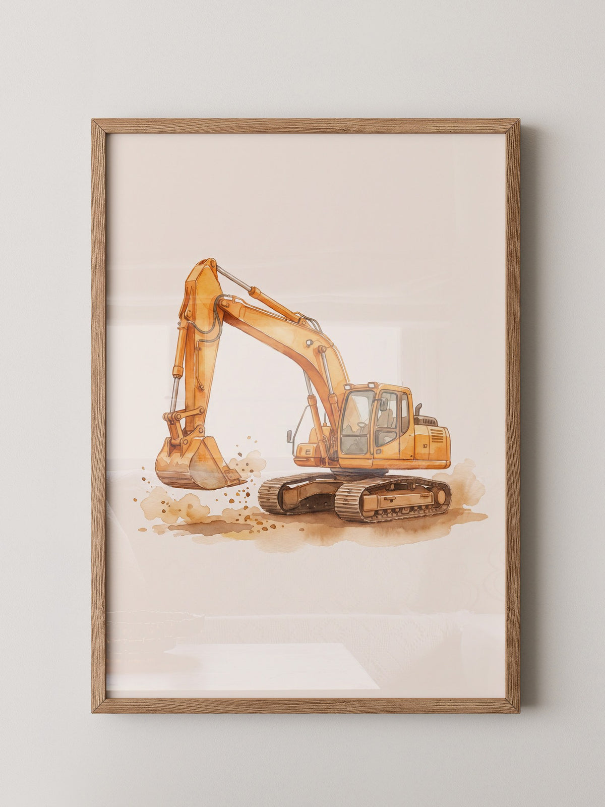 Bagger Illustration Aquarell