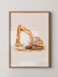 Bagger Illustration Aquarell
