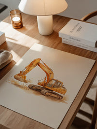 Bagger Illustration Aquarell