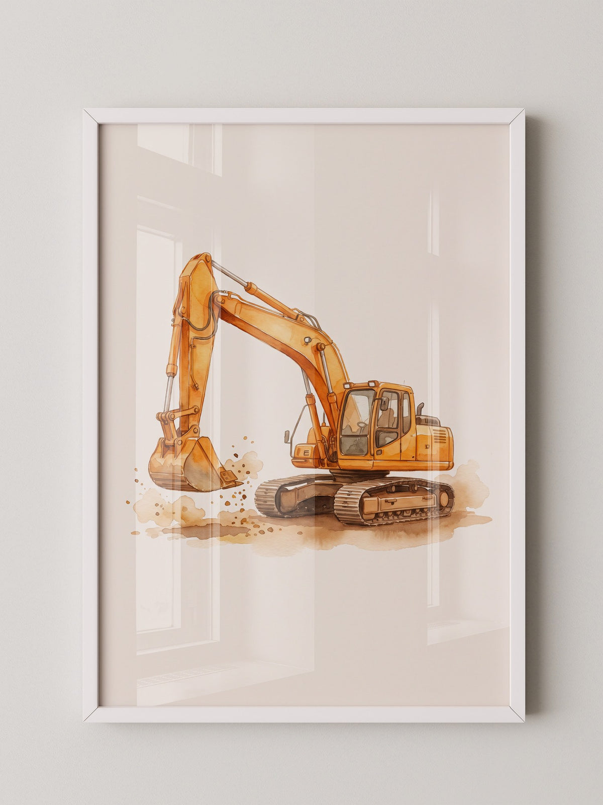 Bagger Illustration Aquarell