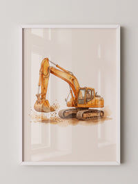 Bagger Illustration Aquarell