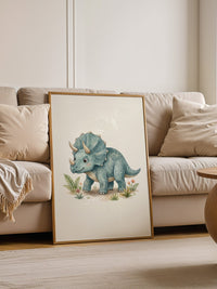 Triceratops Blau Kinderstil