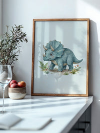 Triceratops Blau Kinderstil