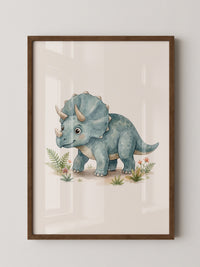 Triceratops Blau Kinderstil