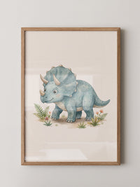 Triceratops Blau Kinderstil