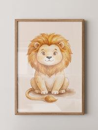 Löwe Niedlich Aquarell