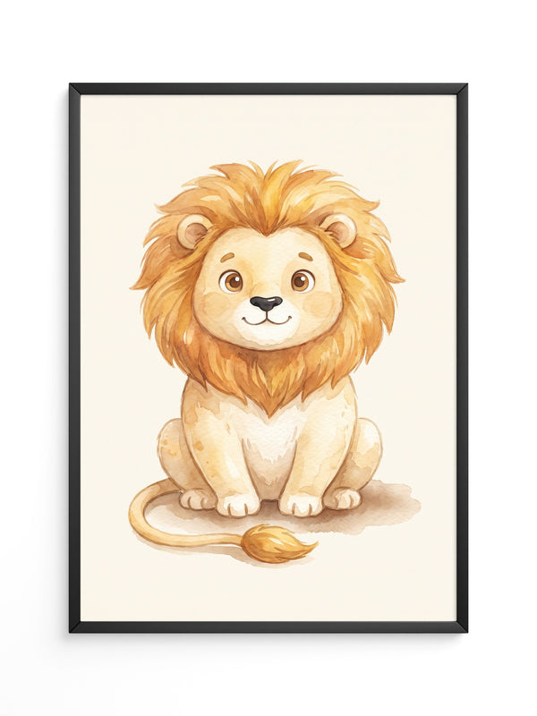 Löwe Niedlich Aquarell
