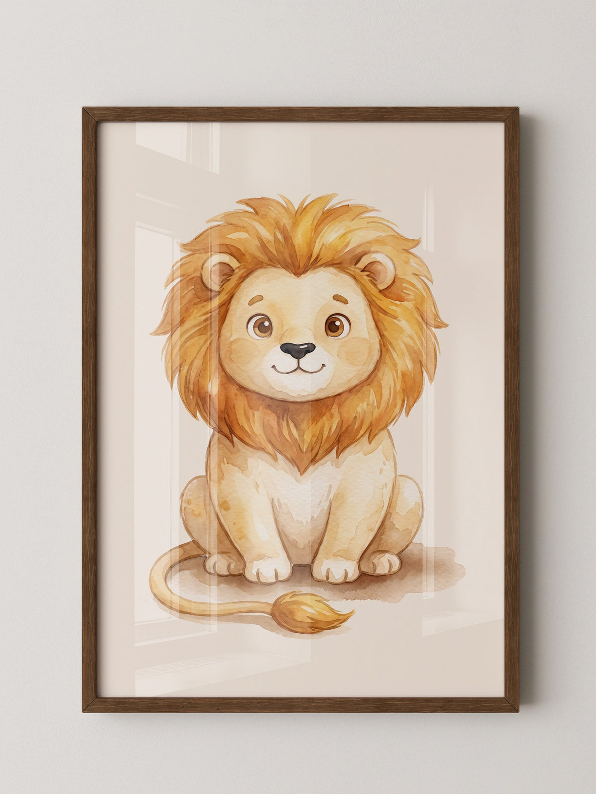 Löwe Niedlich Aquarell