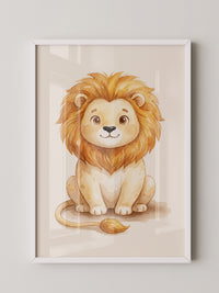 Löwe Niedlich Aquarell