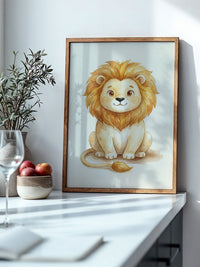 Löwe Niedlich Aquarell