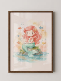 Kleine Meerjungfrau Aquarellfarben