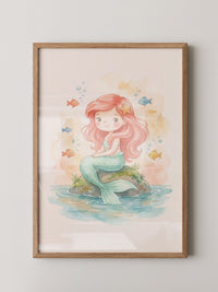 Kleine Meerjungfrau Aquarellfarben