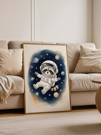 Waschbär Astronaut Cartoon