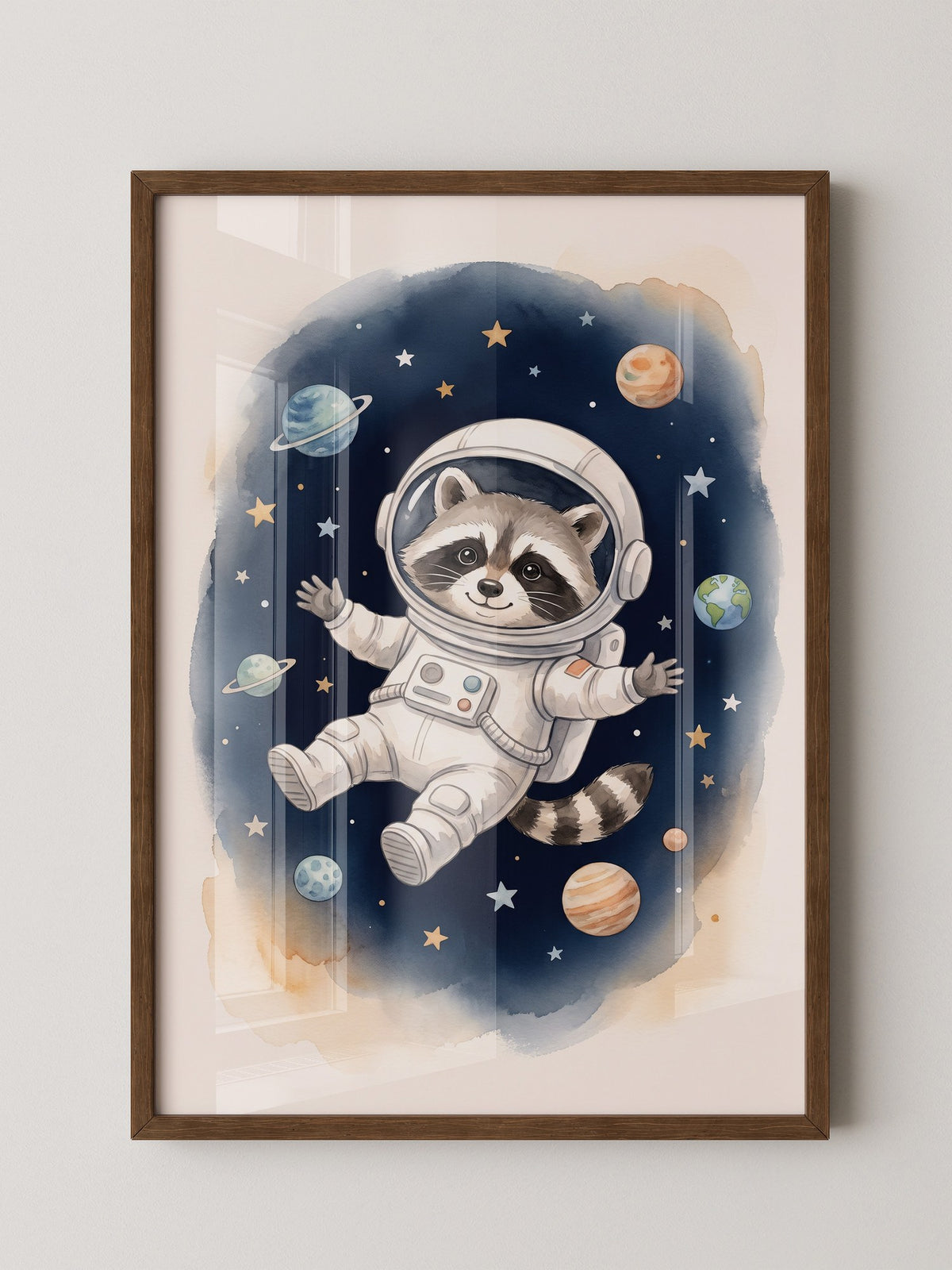 Waschbär Astronaut Cartoon