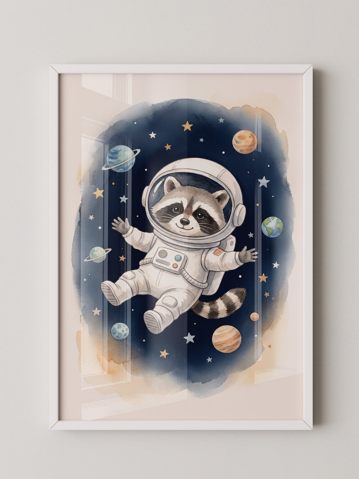 Waschbär Astronaut Cartoon