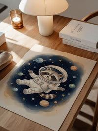 Waschbär Astronaut Cartoon